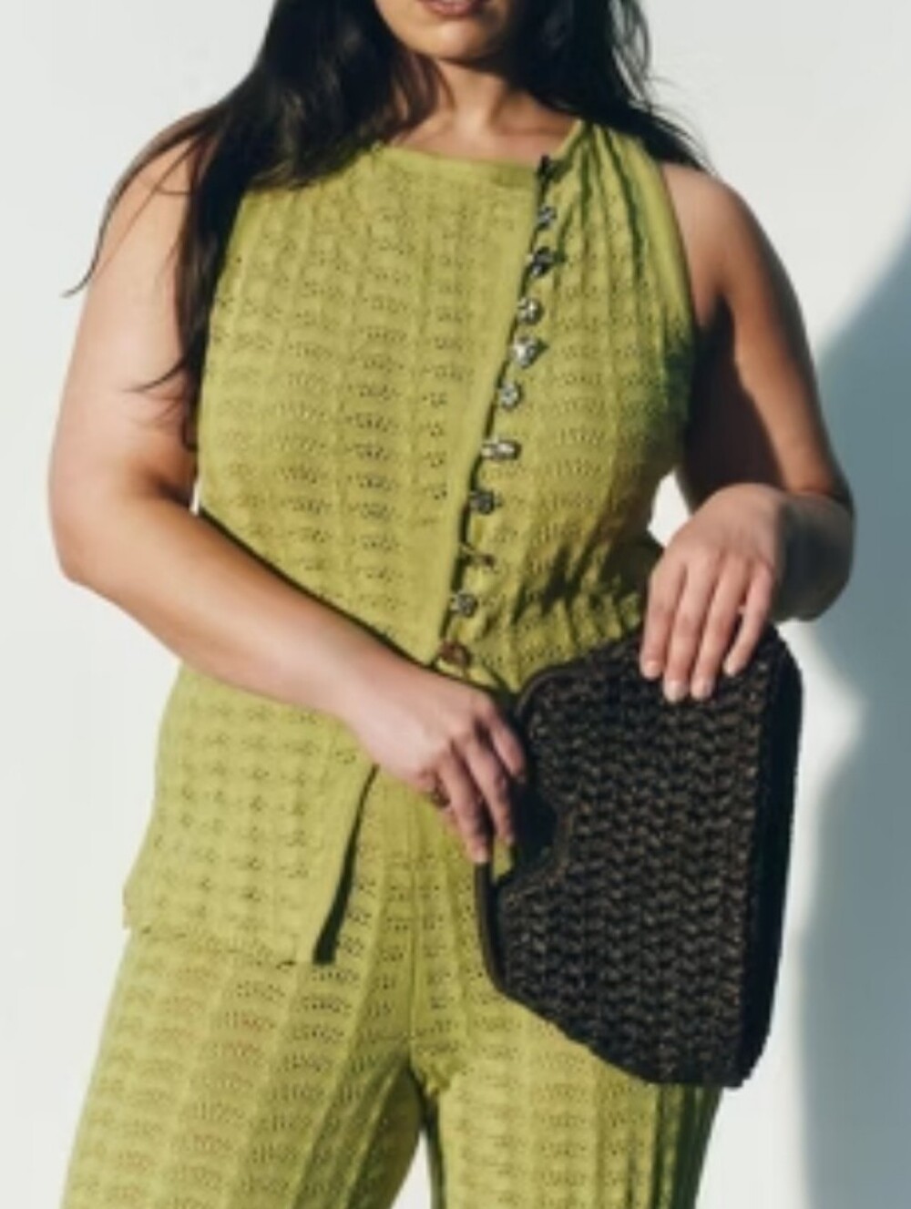 Eloquii Sweater Vest W/Matching Wide Leg Sweatet Pants - Picture 2 of 12